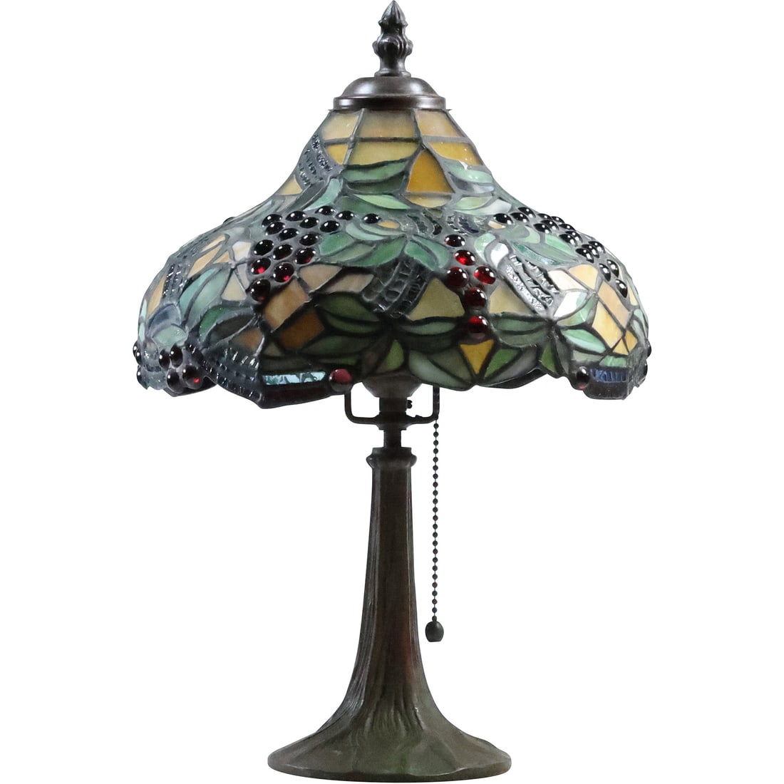 Decorative Leaded Stain Glass Small Table Lamp 15 in. height x 10 in. wide (1 of 20)