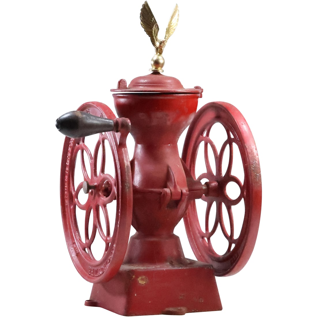 Enterprise Philadelphia Red Cast Iron Small Double Wheel Coffee Grinder 15 inches height (1 of 20)