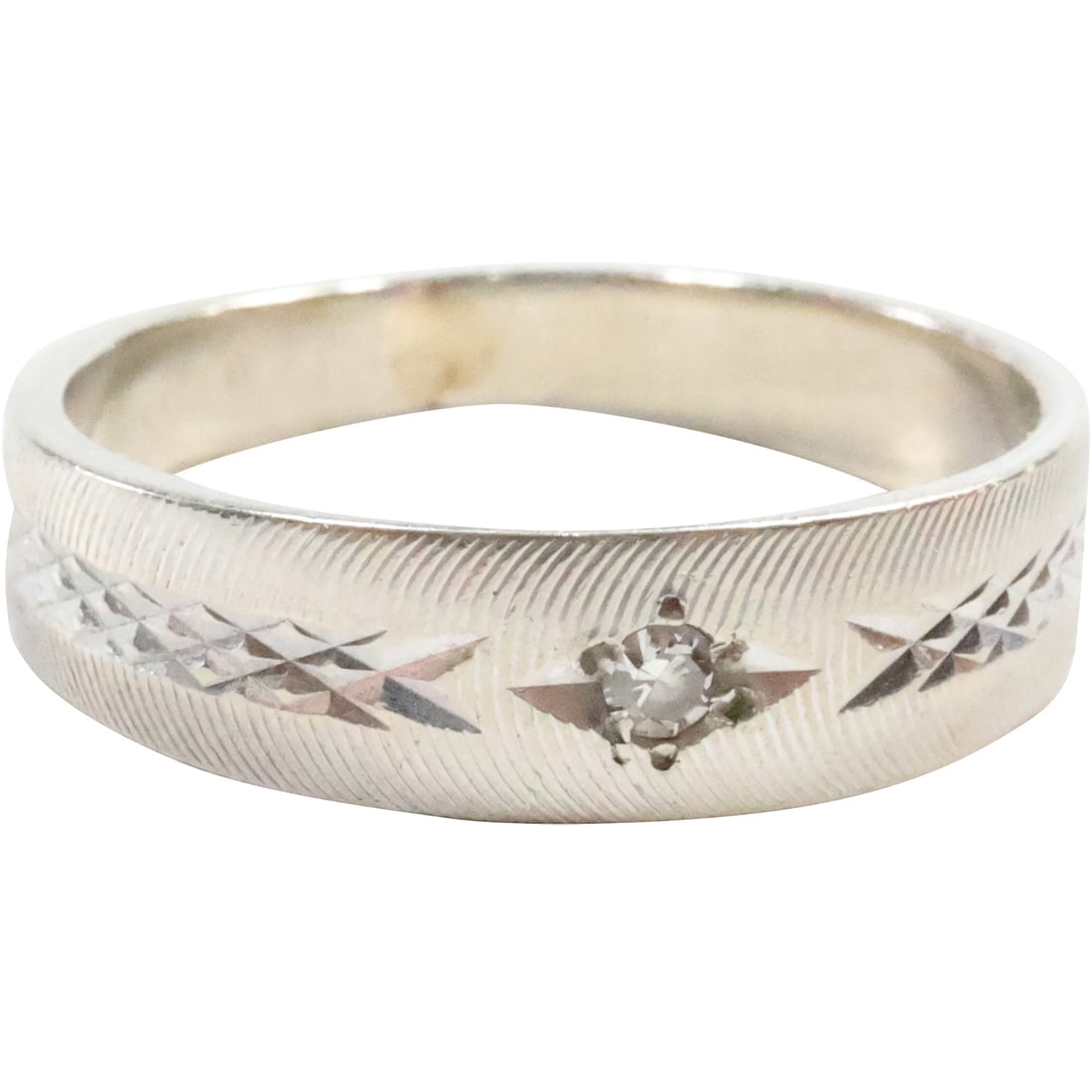 14K Gold Men's Wedding Band Ring Size 9.5 , weighs 3.8 grams total weight (1 of 9)