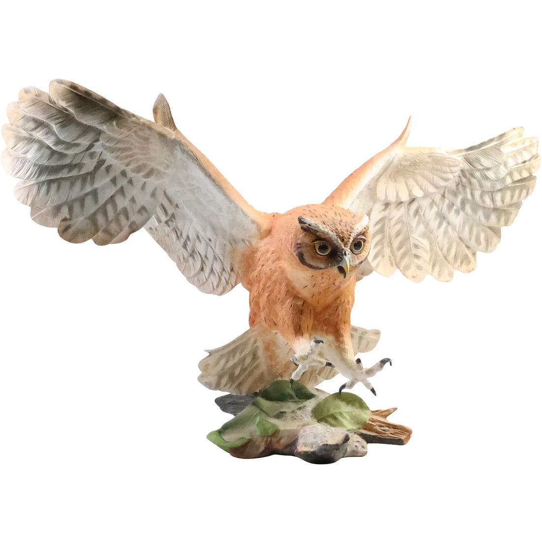 Fine Porcelain Franklin Mint Screech Owl Figure Statue by George McMonigle 19 in. length (1 of 20)