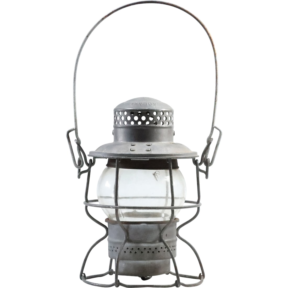 Vintage NYCS [New York Central System] Adlake Railroad Lantern Electrified, Glass Shade (1 of 20)