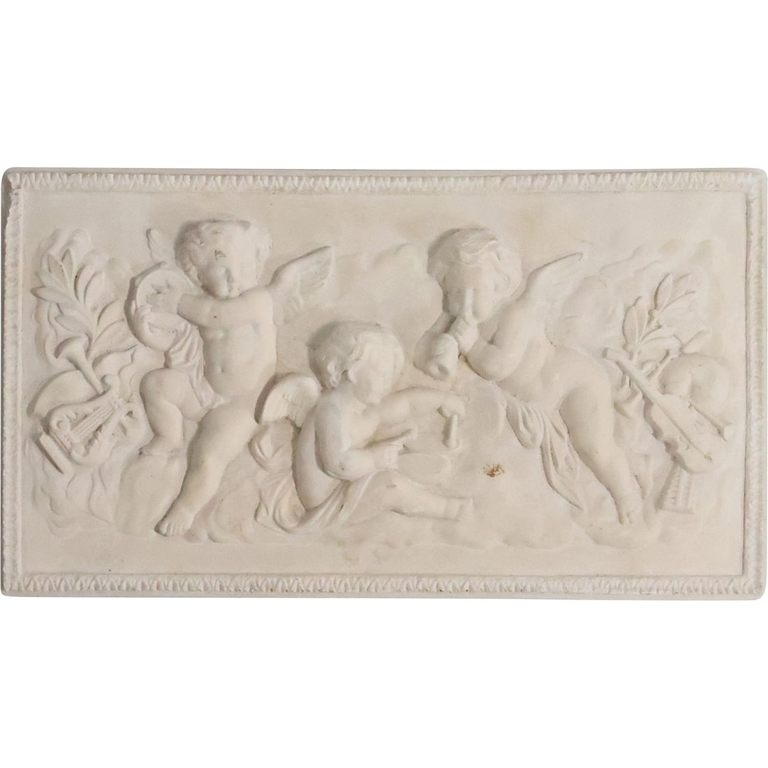Frieze Plaster Plaque with Winged Cupid Figures 9.5 in. x 17 inches (1 of 20)