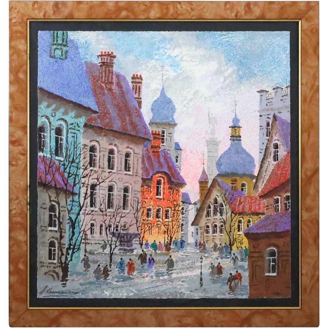 Anatol Krasnyansky 1930-2023 American Russian, Color Serigraph, Cityscape with Figures (1 of 20)