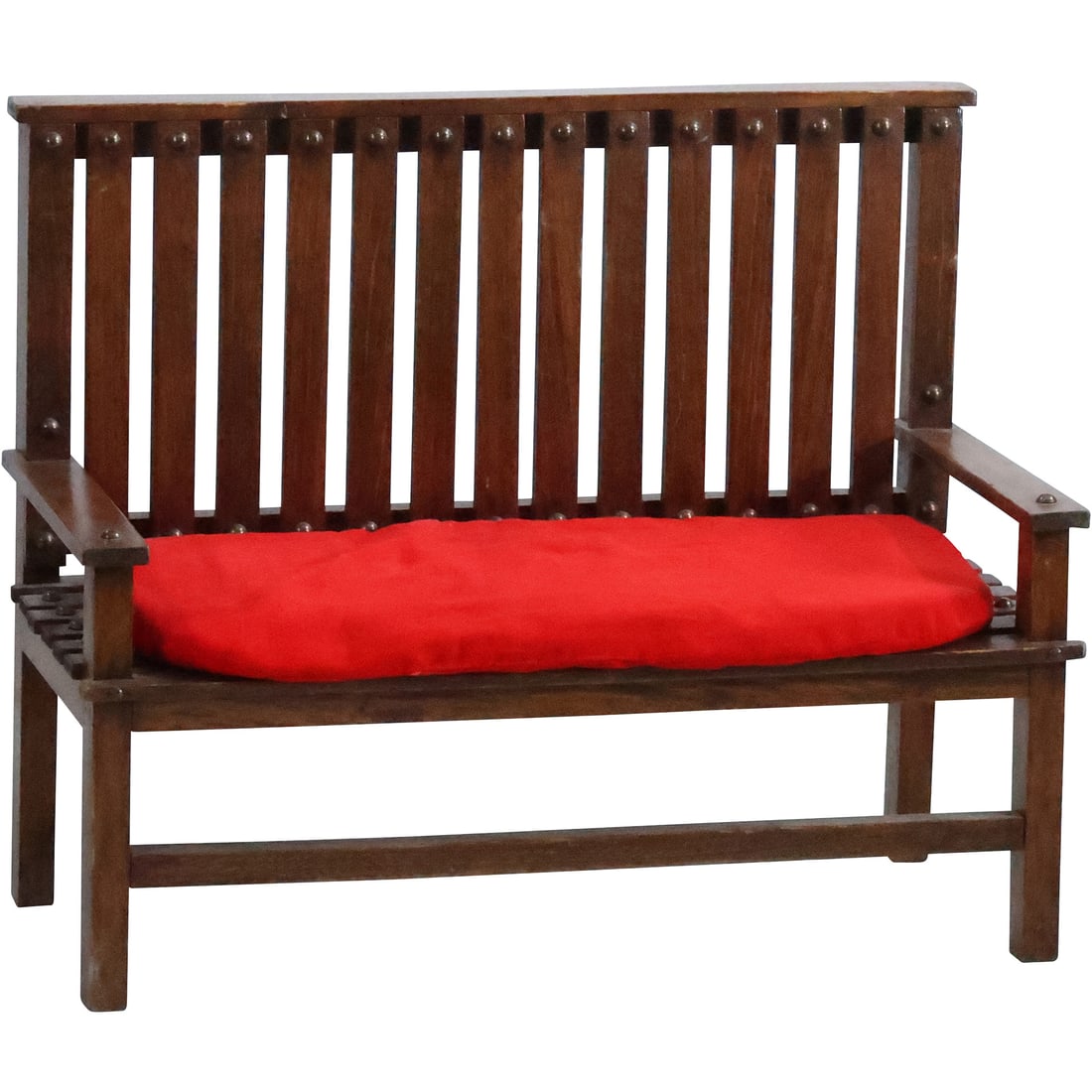 Vintage Doll's Slat Back Wooden Bench 18.5 in. height x 22.5 in. length x 11 in. depth (1 of 19)