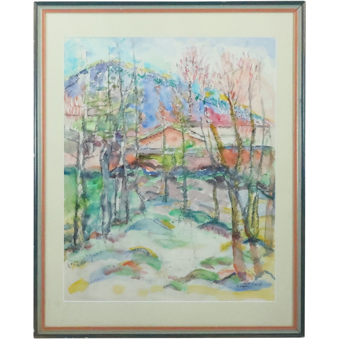 Jehudith [Judyta] Sobel [1924-2012] Polish, Watercolor Painting "Woodstock Woods" Signed (1 of 20)