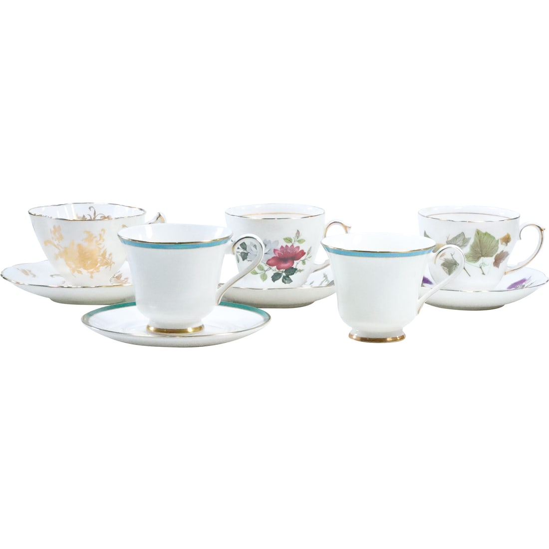 5 Fine Porcelain Cups with 4 Saucers including Minton, Dutchess England (1 of 20)