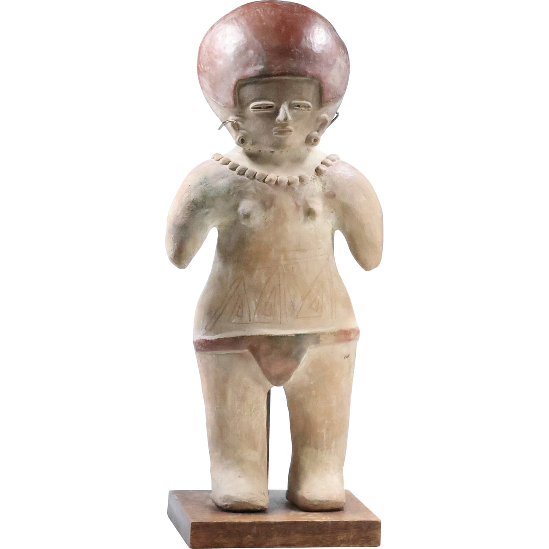 Chorrera Standing Figure Pre-Columbian Polychrome Painted Ceramic 21.5 inches height (1 of 20)