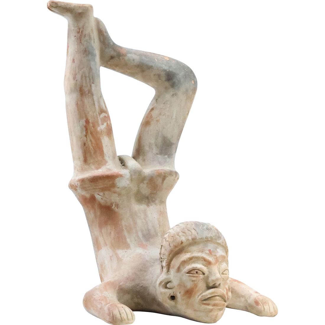 Pre Columbian Figure with Feet Raised in the Air, Ceramic, 12.25 inches height x 7 in. x 9 in. (1 of 20)