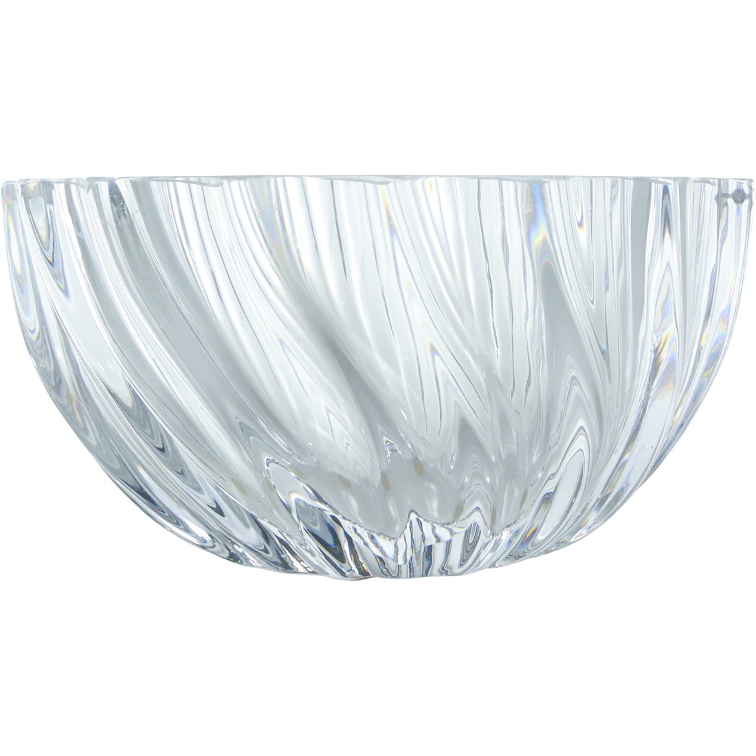Signed Kosta Boda Anna Ehrner Crystal Glass Swirl Bowl 8 inches diameter (1 of 20)