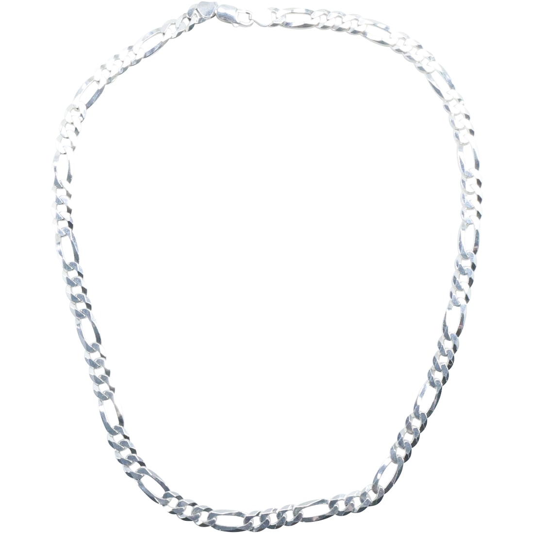 .925 Sterling Silver Figaro Men's Necklace / Chain, weighs 33.5 grams, 22 in. x 1/4 in. (1 of 15)