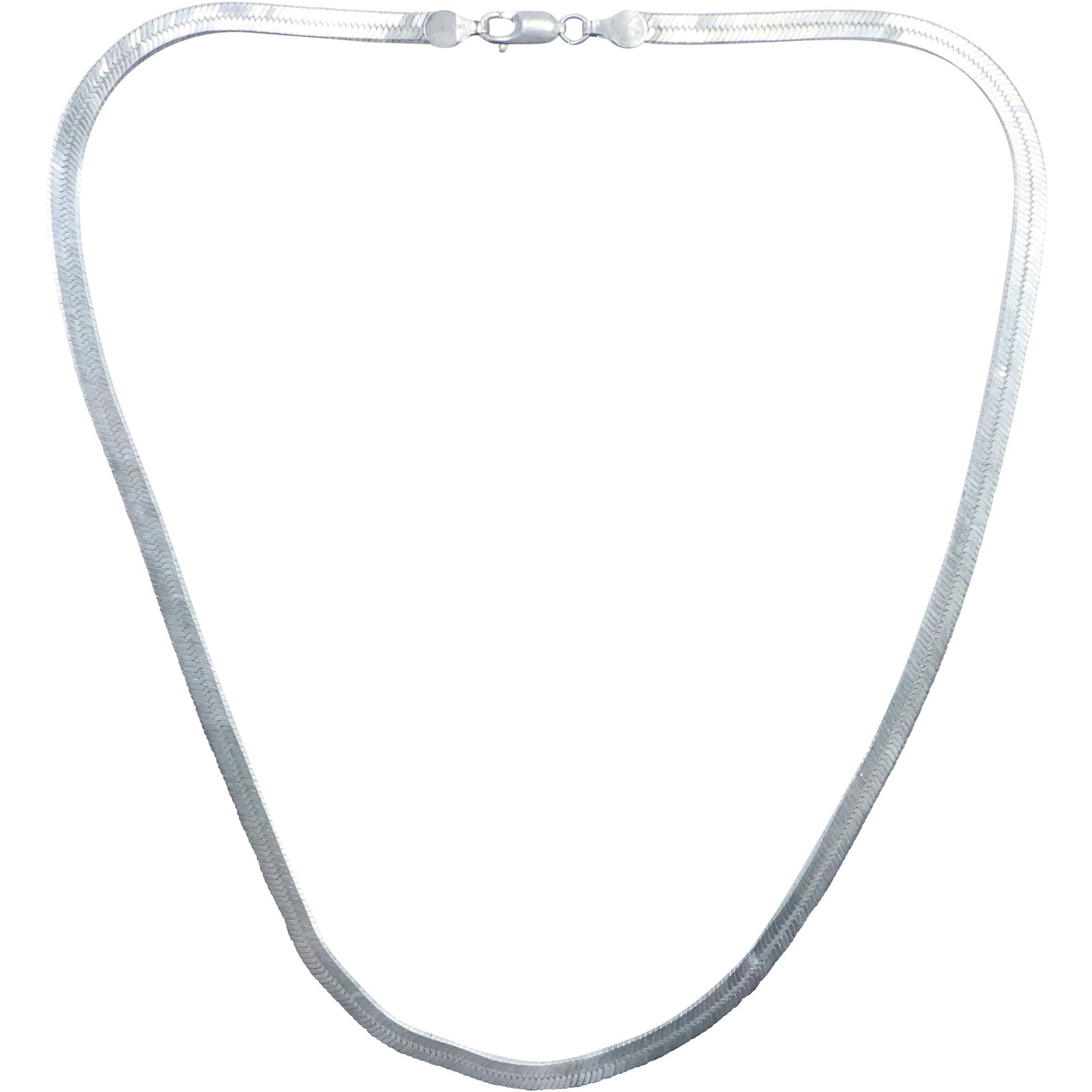 .925 Sterling Silver Italy Herringbone Necklace, weighs 13.3 grams , 20 in. x 1/4 in. (1 of 18)