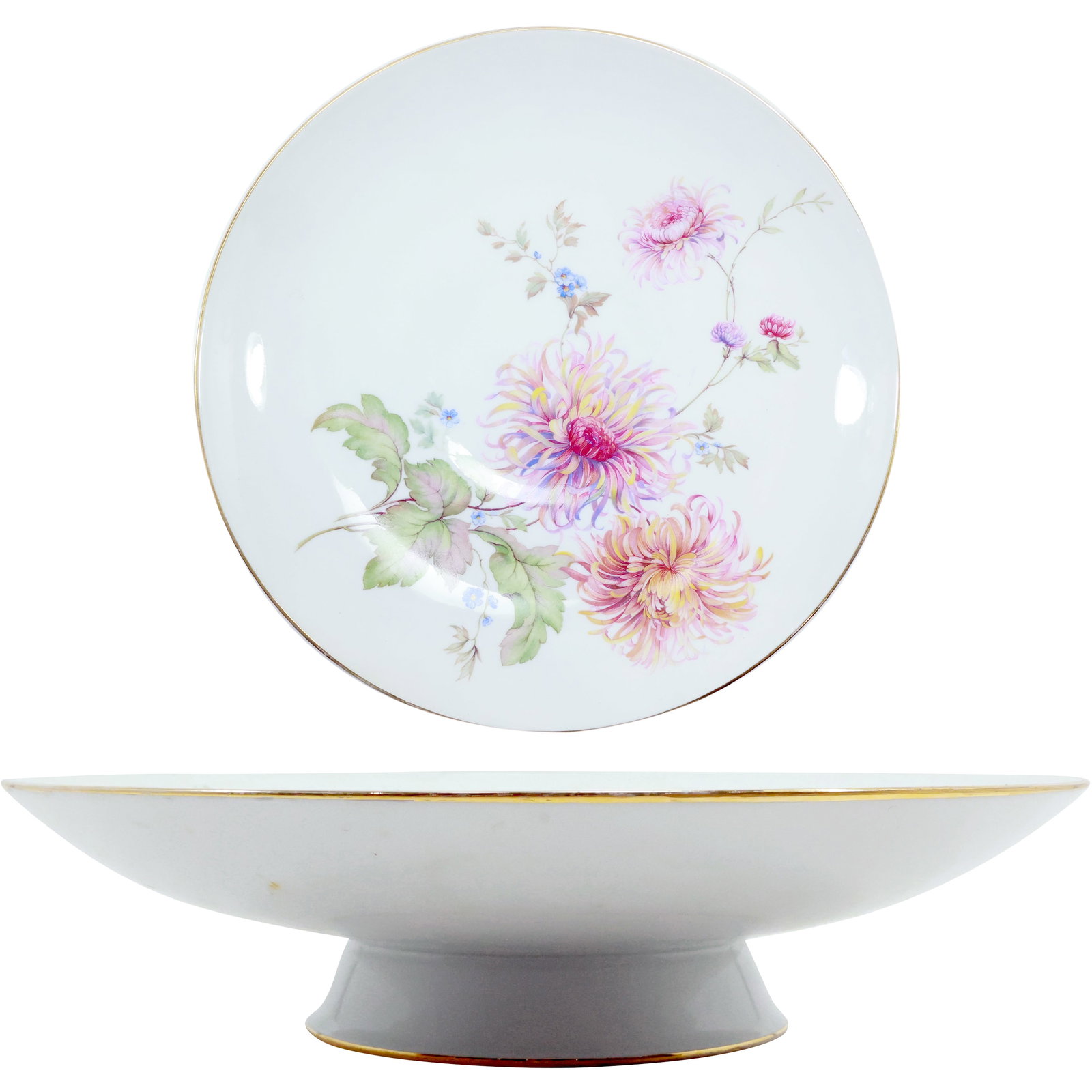 Rosenthal Selb Plossberg Bavaria Germany Aida Fine Porcelain Pedestal Center Dish, Flowers (1 of 17)