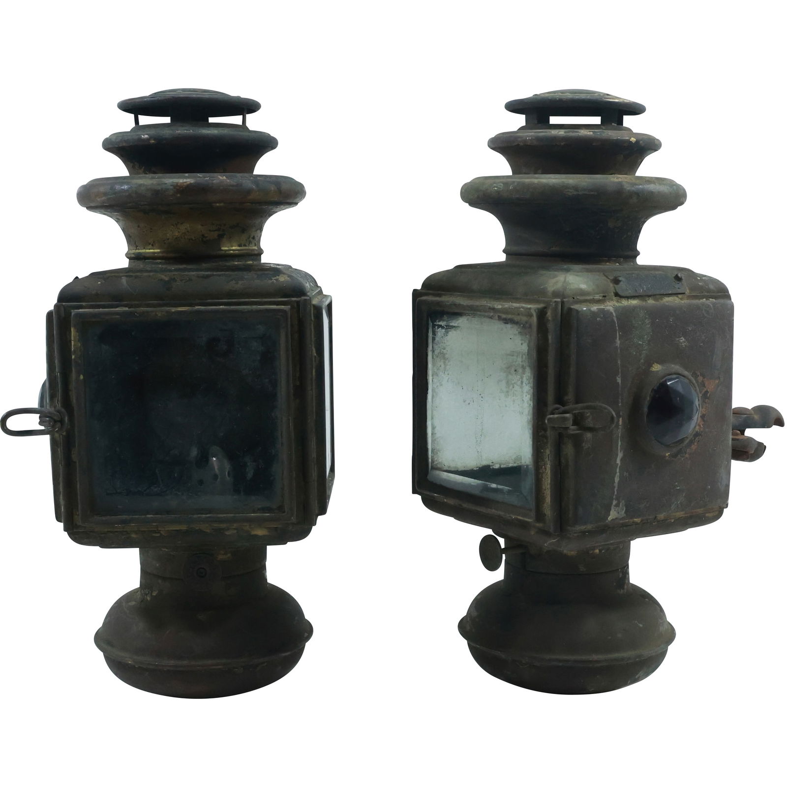 2 Early Antique Carriage Lanterns 11.5 in. x 8.5 in. (1 of 20)
