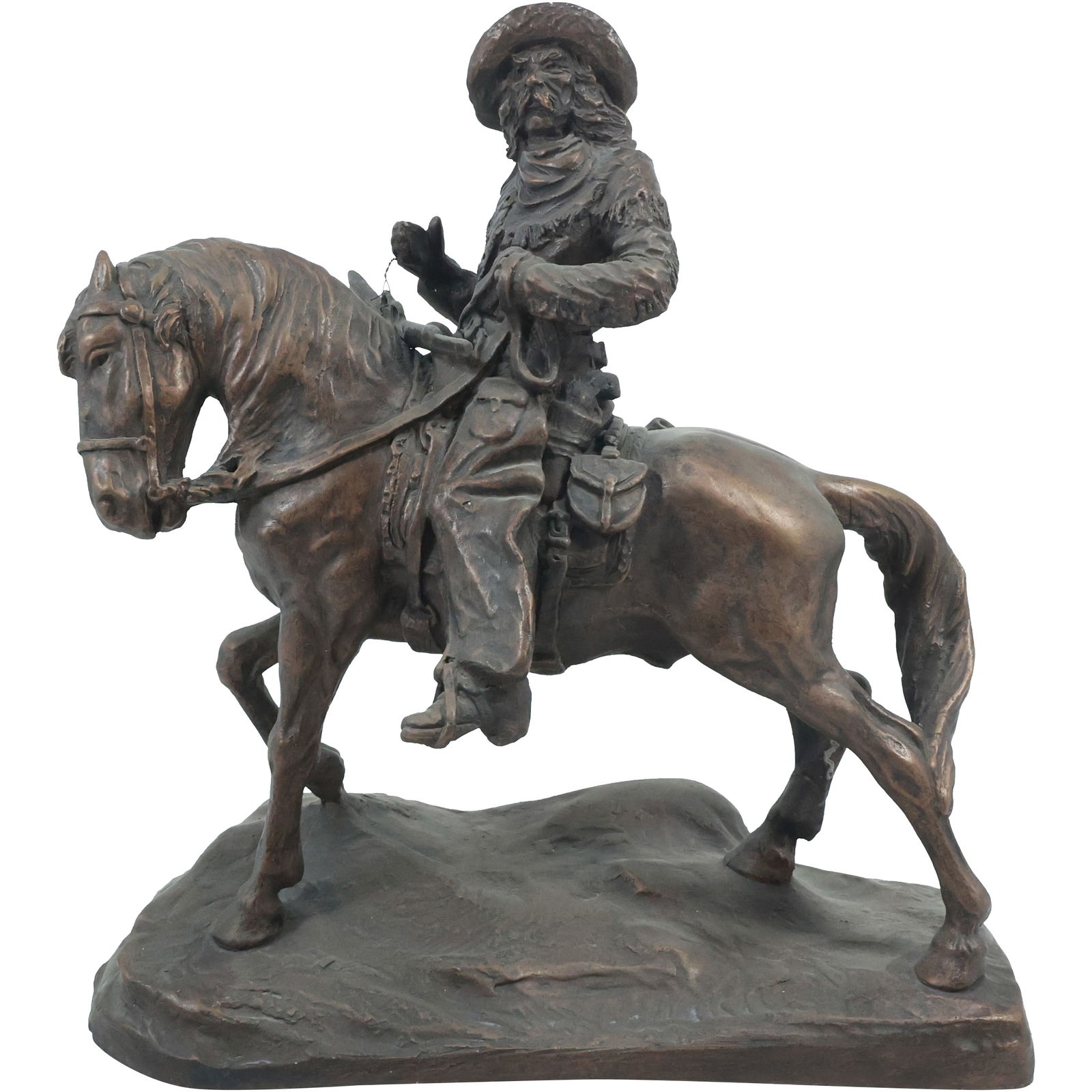 Austin Productions Vintage Sculpture Wild West Frontier Cowboy on Horseback 13.5 in. height x 12.25 (1 of 20)