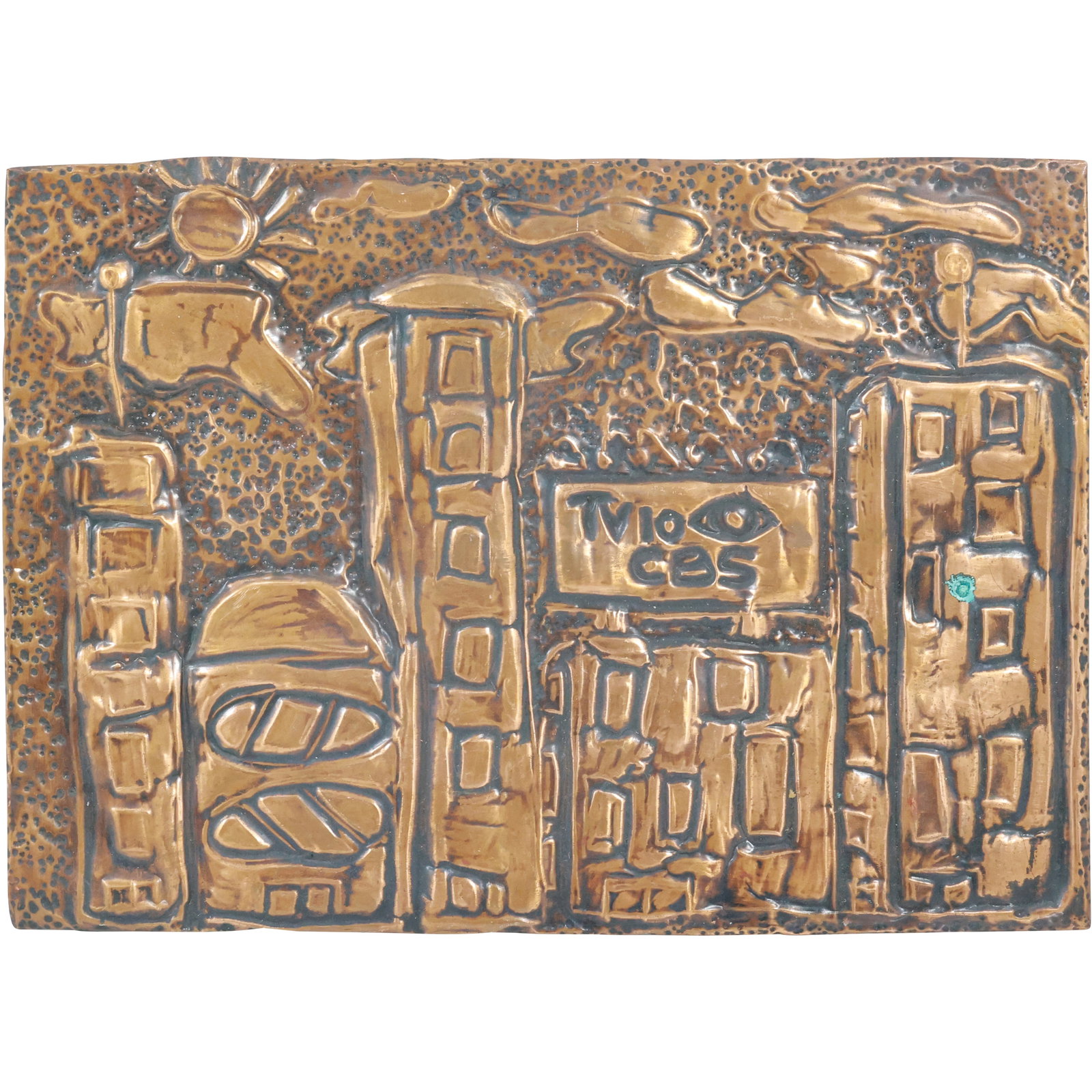 Jerusalem City Copper Relief Wall Plaque, Tvio CBS, 8 in. x 11.25 in. (1 of 20)