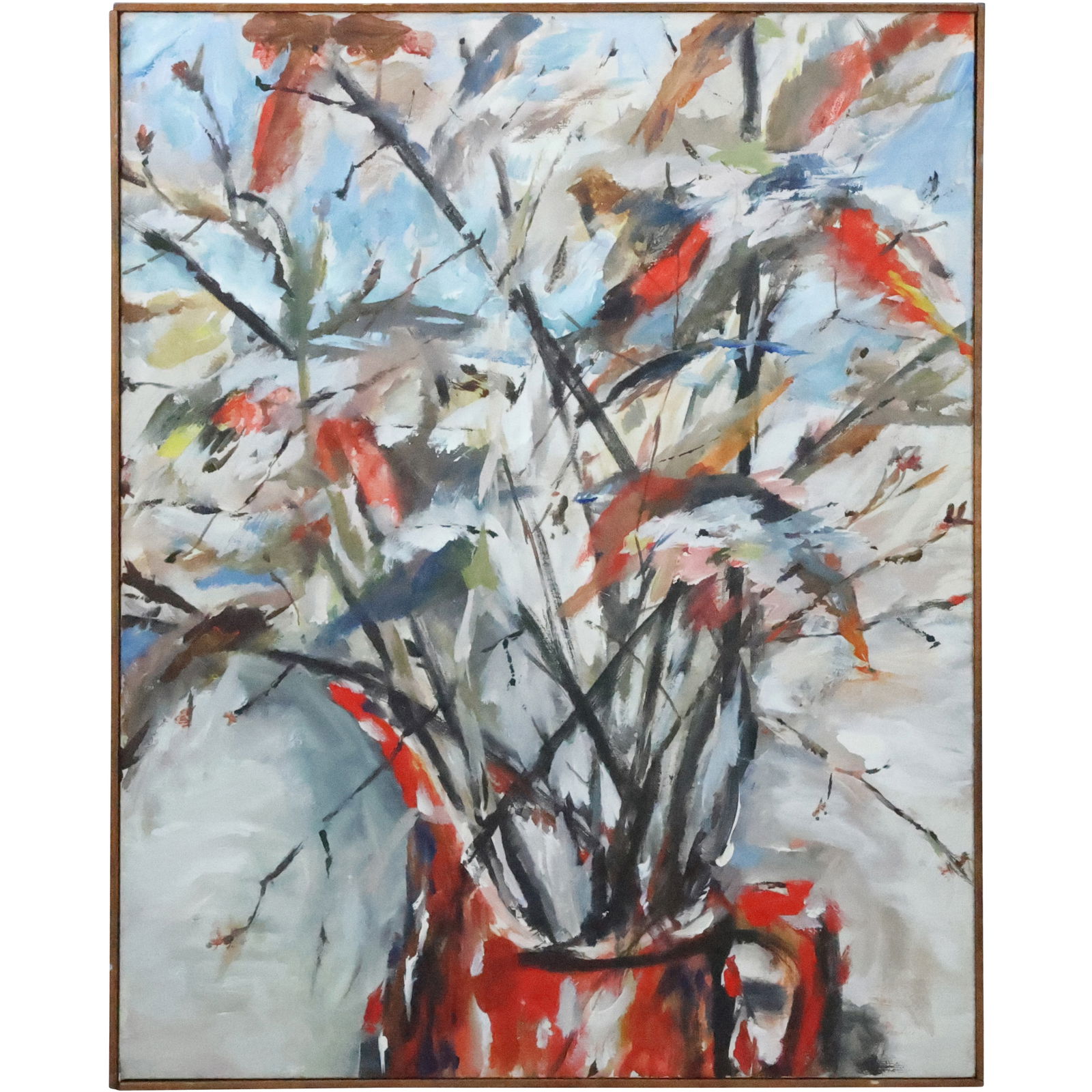 Marlene Bremer (1937 - 2018), Oil on Canvas Painting Still Life Flowers in Pitcher, Signed (1 of 20)