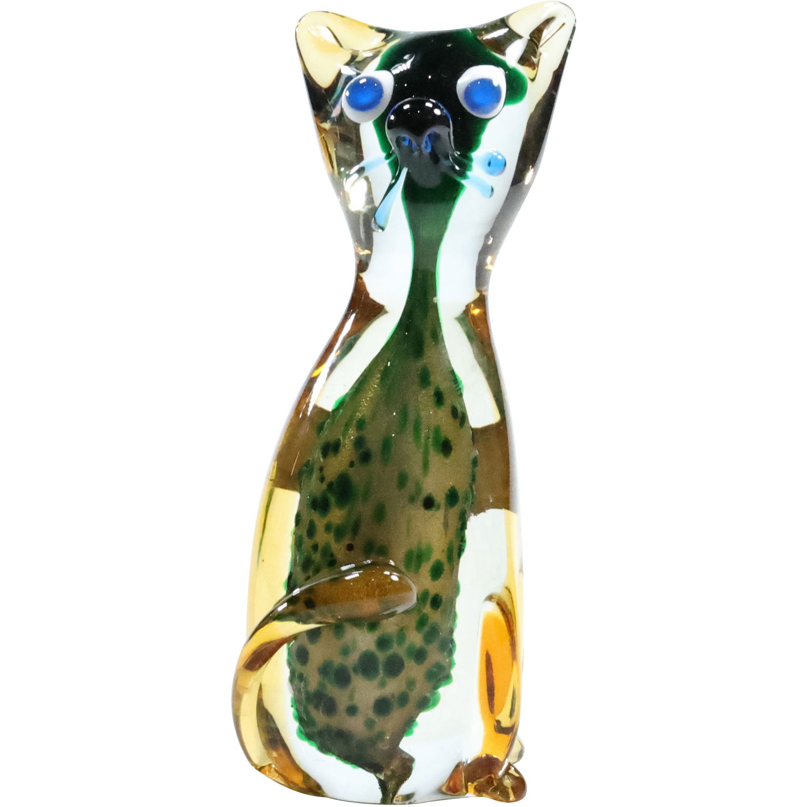 Quality Murano Art Glass Standing Cat Figure Statue Sculpture 7 in. height (1 of 20)