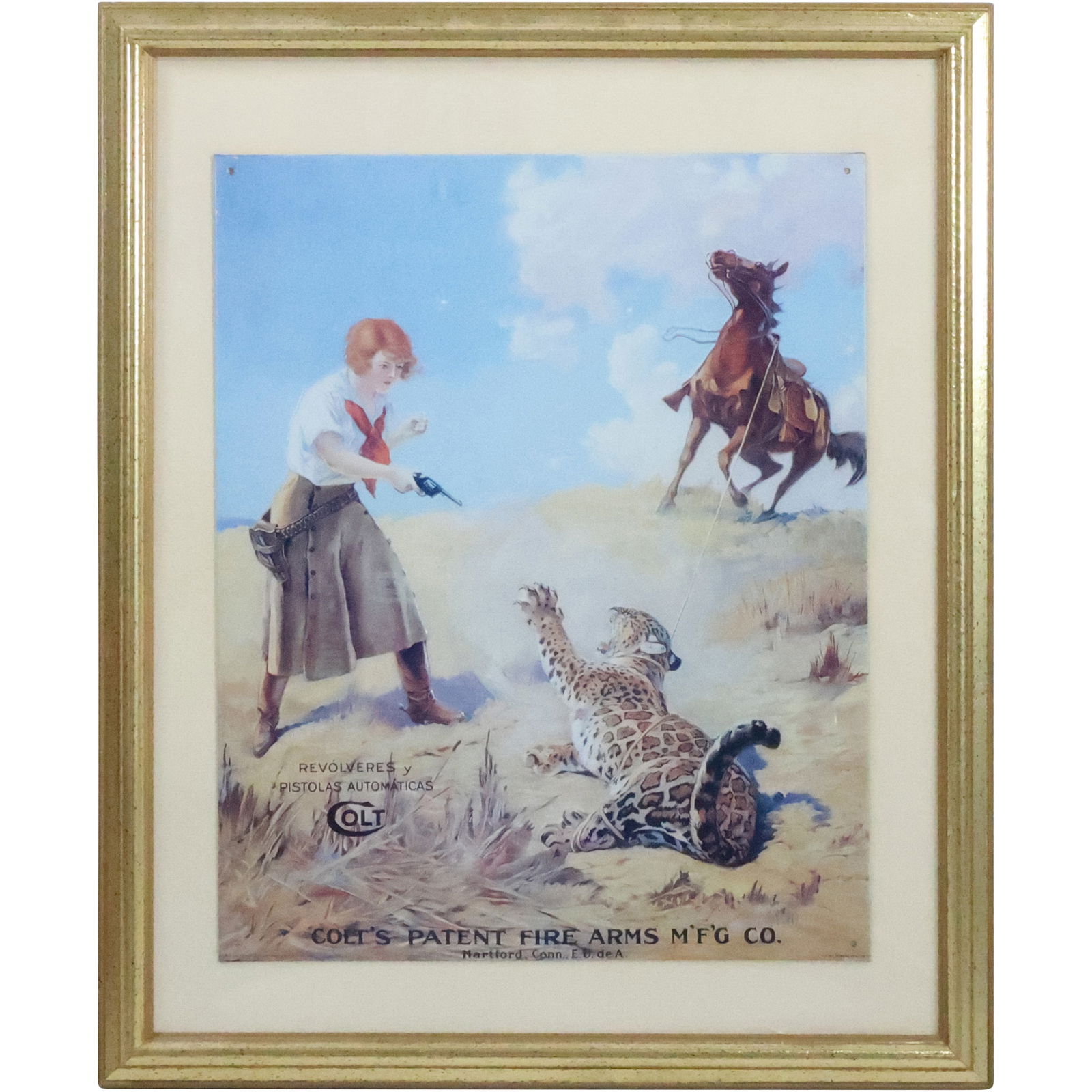 Framed Tin Advertising Sign COLT Revolveres y Pistolas Automatics (1 of 20)