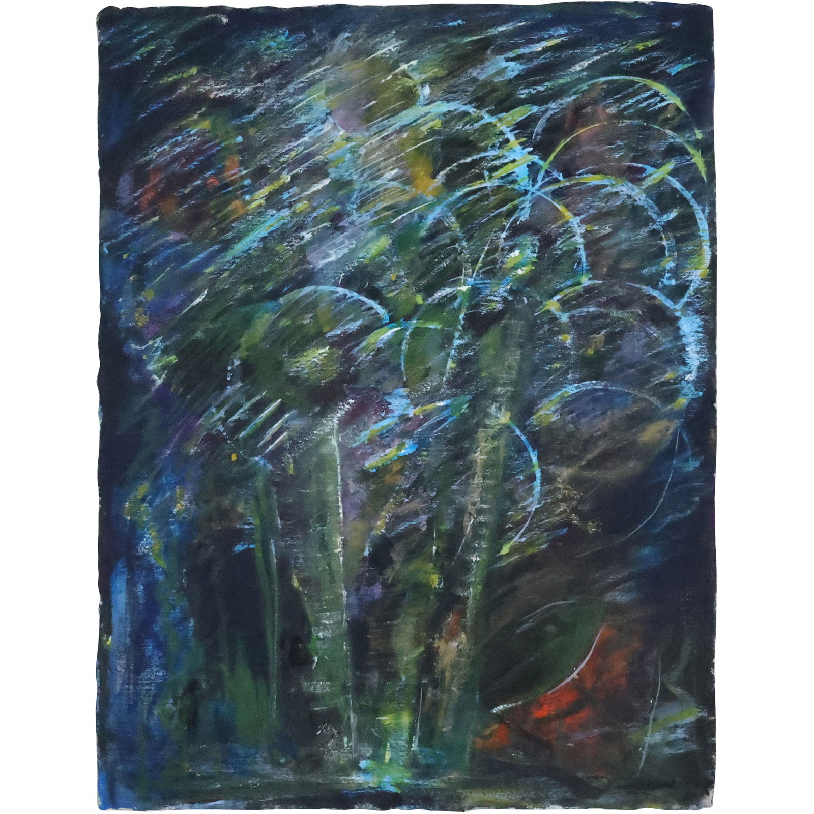 Victor Cassanelli 1920-1990 New York, 1960s Oil on Thick Paper Painting Abstract, Signed (1 of 20)