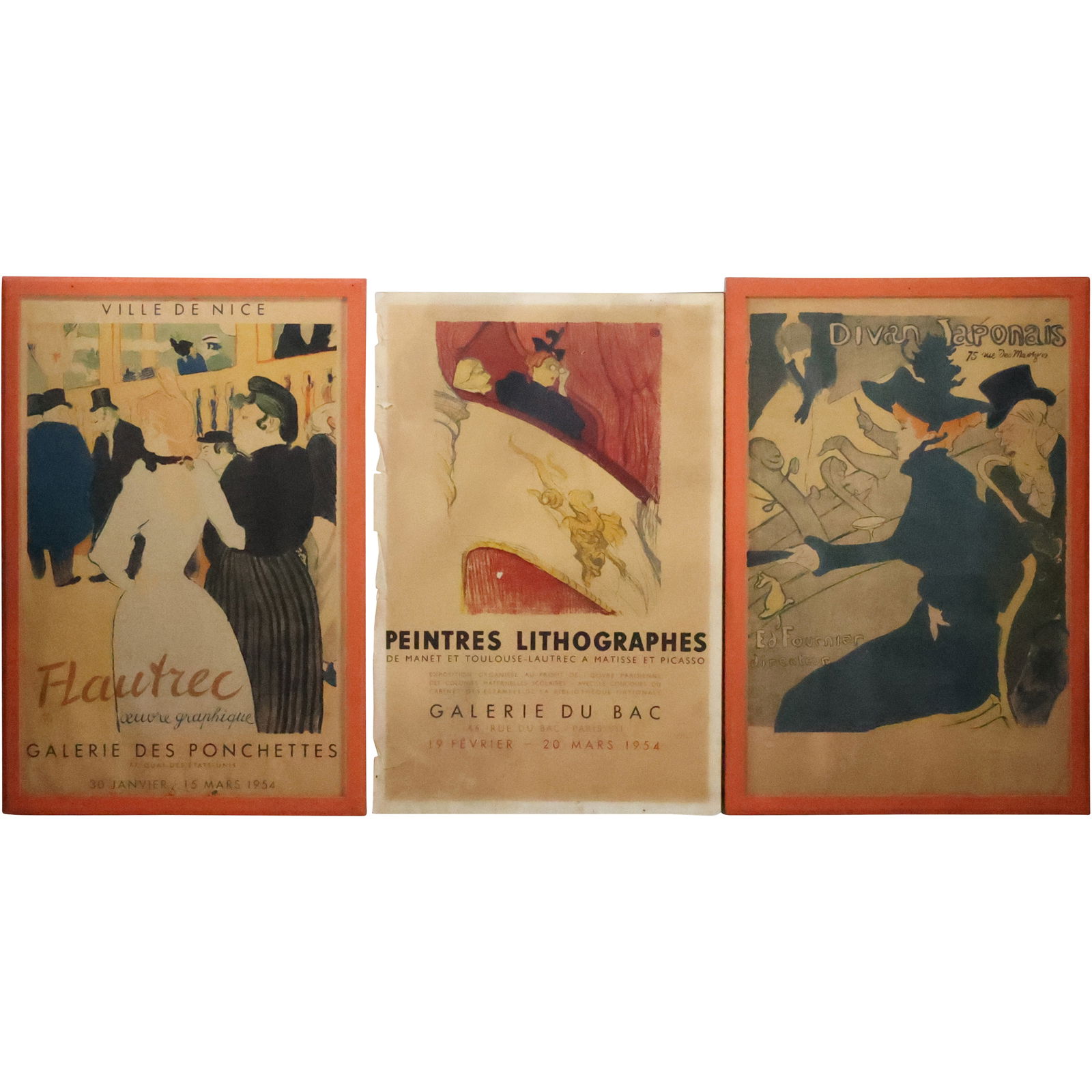 3 Assorted Vintage Toulouse-Lautrec Exhibition Posters - See Pictures on Conditions (1 of 20)