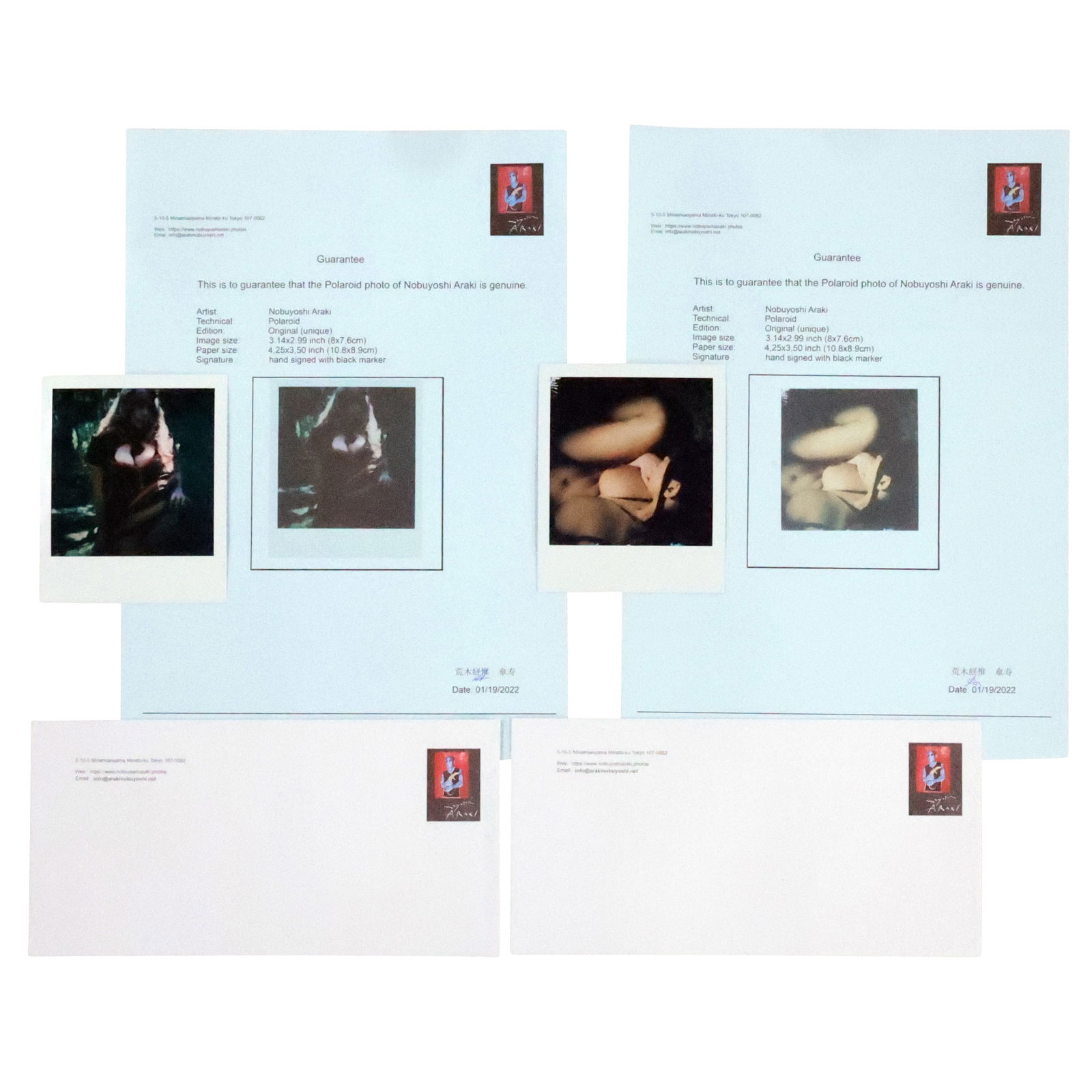 [2] Nobuyoshi Araki, Polaroid Photographs, Hand Signed with Black Marker (1 of 19)