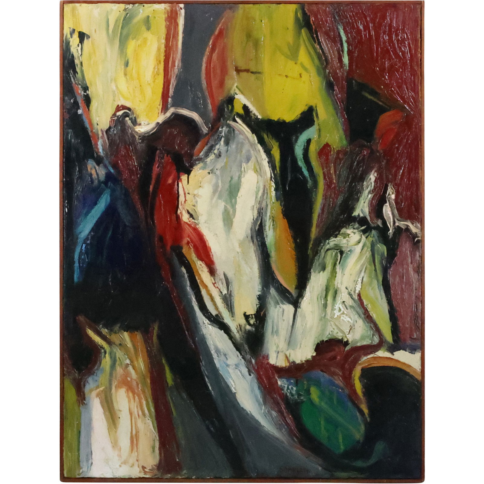 ROLPH SCARLETT - Important LARGE Abstract Oil on Canvas Painting out of Woodstock NY Estate (1 of 20)