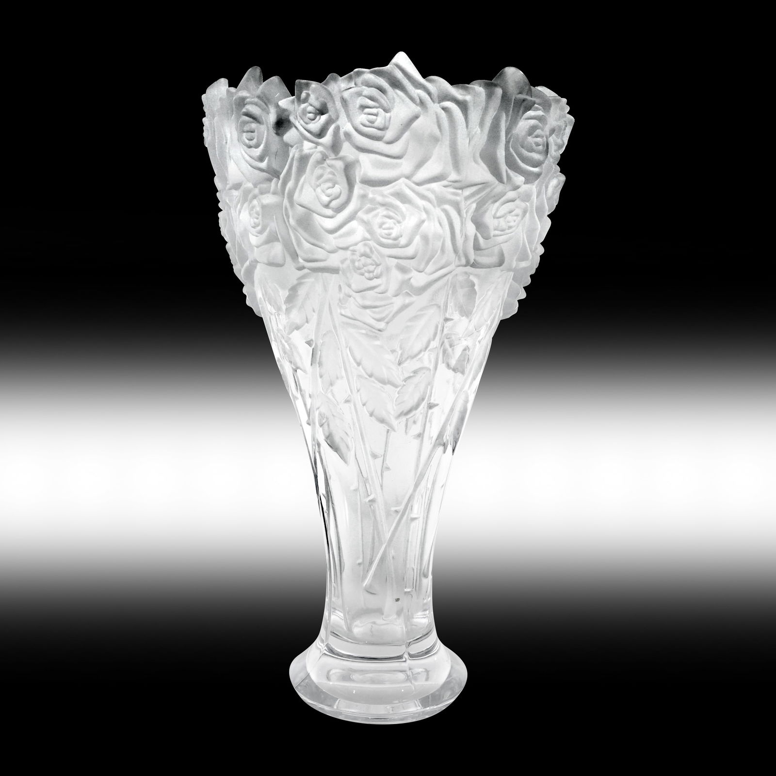 Shannon Crystal by Godinger Rose Bouquet Irish Crystal Glass Vase13.5 in. height (1 of 20)