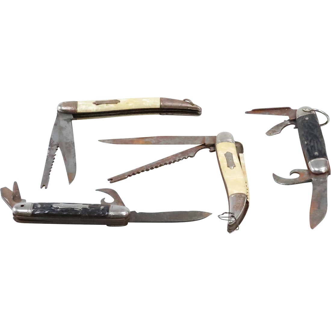 4 Vintage Pocket Knives: 2 Made in Germany, Fish King 2-blade; 2 Imperial Kamp King Prov. RI (1 of 20)