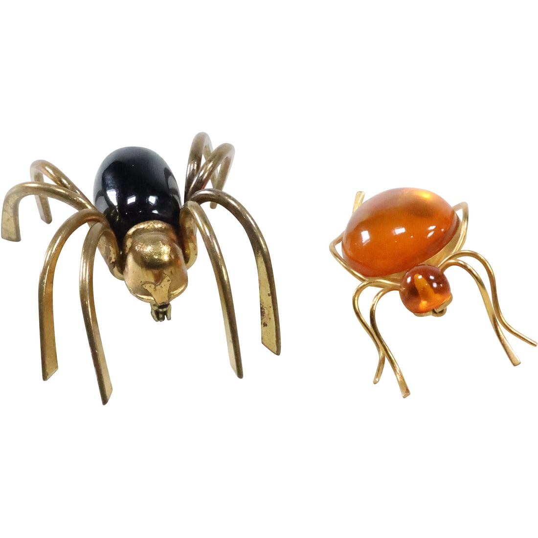 [2] SPIDER Pin with Black Onyx Body & SPIDER Pin Gold Tone with Amber Body marked OPR (1 of 16)