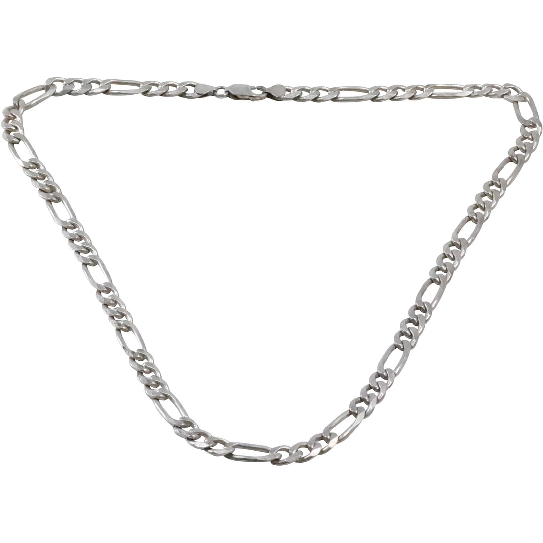 .925 Sterling Silver Men's Figaro Link Chain, Weighs 62.6 grams ; size 25 in. x 3/8 in. (1 of 17)