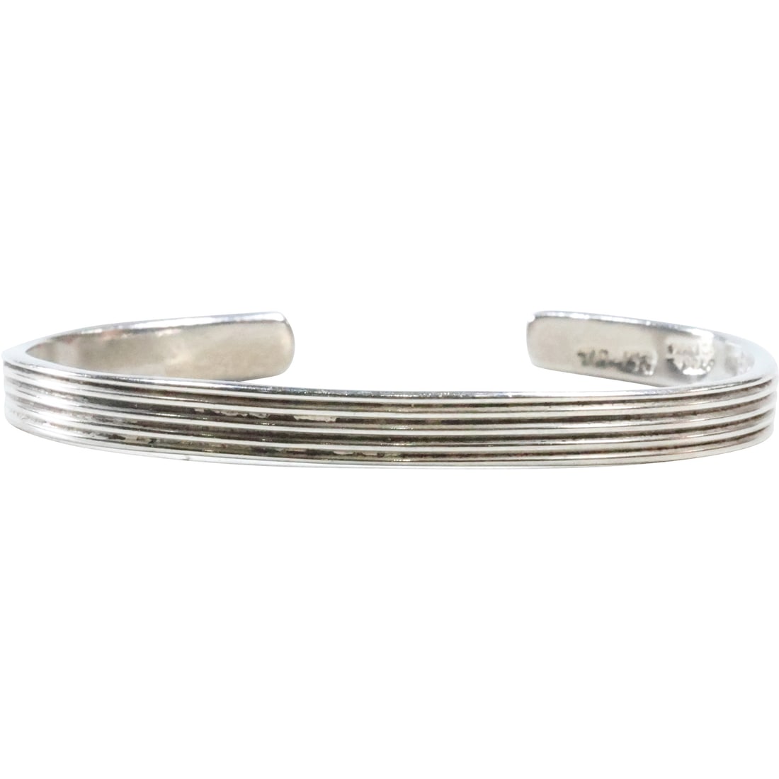 .925 Sterling Silver Mexico TR 153 Cuff Bracelet, Weighs 18.9 grams, 2 1/2 in. x 2 1/8 in. x 1/4 in. (1 of 15)