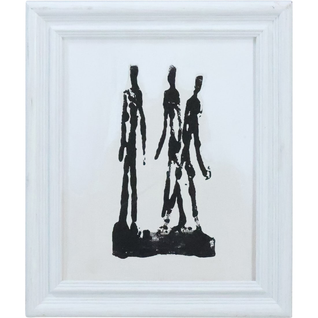 Alberto Giacometti Figures Silkscreen on Canvas, Framed (1 of 18)