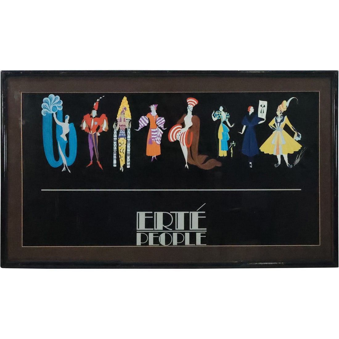 ERTE PEOPLE Colorful Lithography Poster Framed (1 of 20)