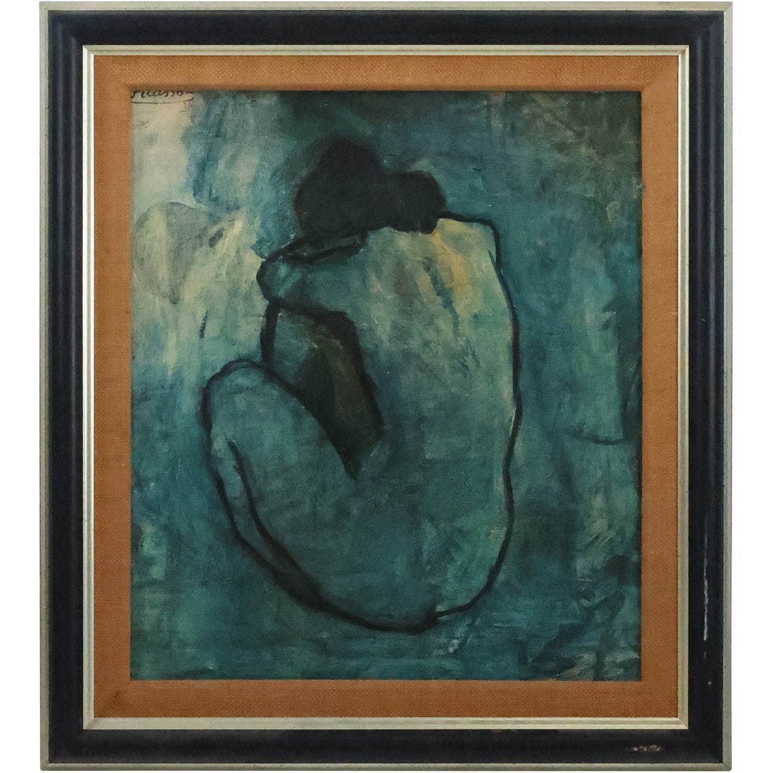 Pablo Picasso, Vintage Lithograph "Blue Nude" , Framed: Pablo Picasso, Vintage Lithograph "Blue Nude" , Framed. size: 22 x 19, 28 x 25 outside frame