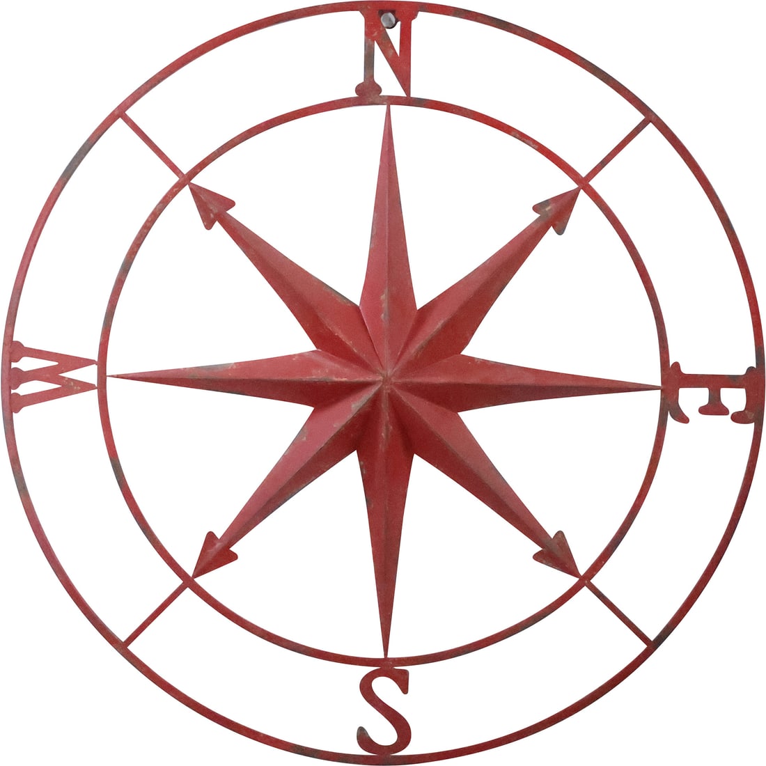 Folky Metal Outdoor Barn "Compass" Wall Hanging 41.5 inches diameter: Folky Metal Outdoor Barn "Compass" Wall Hanging 41.5 inches diameter. size: 41.5in round