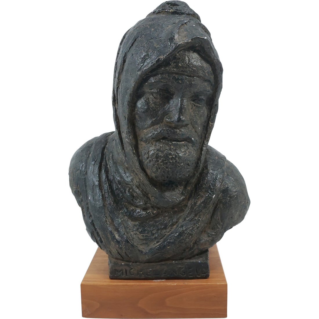 Michelangelo Bust Austin Productions, Hard Plaster Composition Bronzed Finish Patina, 14 in. h. (1 of 20)