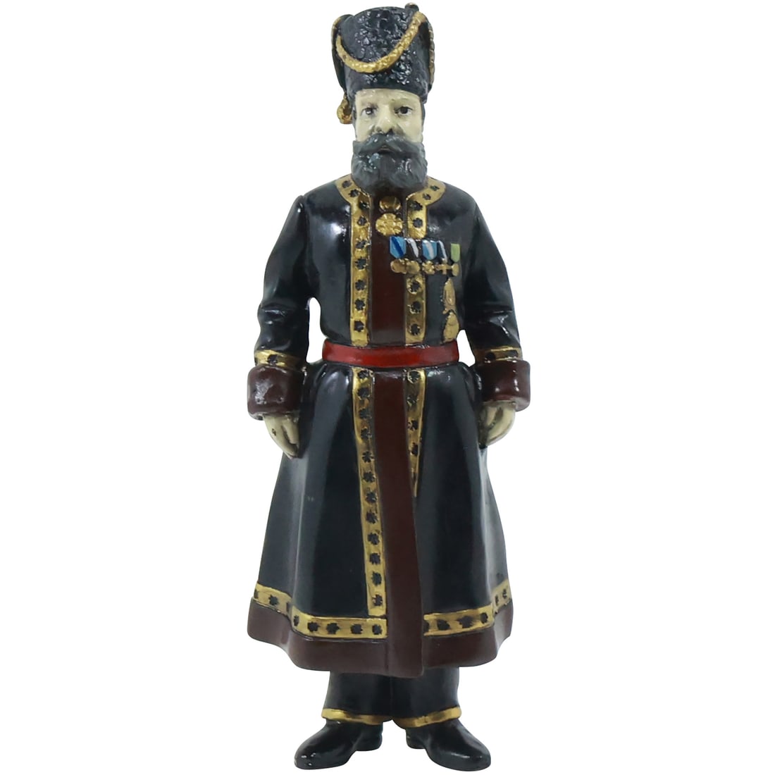 Vienna Bronze Russian Cossack, Signed on Bottom of Feet, Original Polychrome Patina. 7.25 in. h. (1 of 20)
