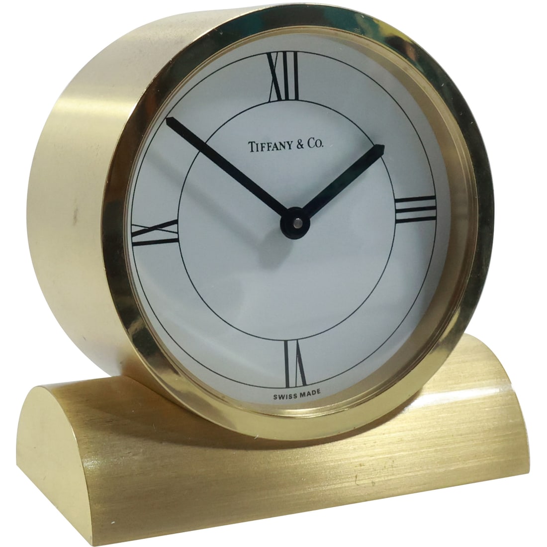 TIFFANY & CO Swiss Brass Desk Clock - Quartz, 3.75 in. x 3.5 in. (1 of 20)