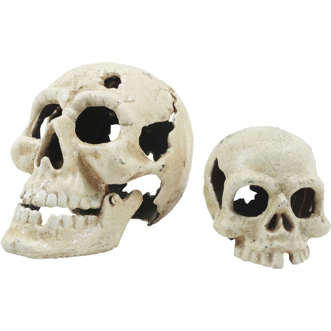 2 Novelty Cast Iron Skull Figures, One Has Hinged Jaw, Both in Original Paint Finish (1 of 19)