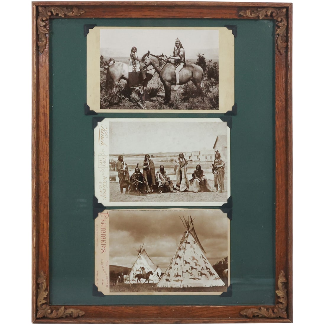 Novelty 3 Native American Indian Scene PRINTS Framed Together (1 of 15)