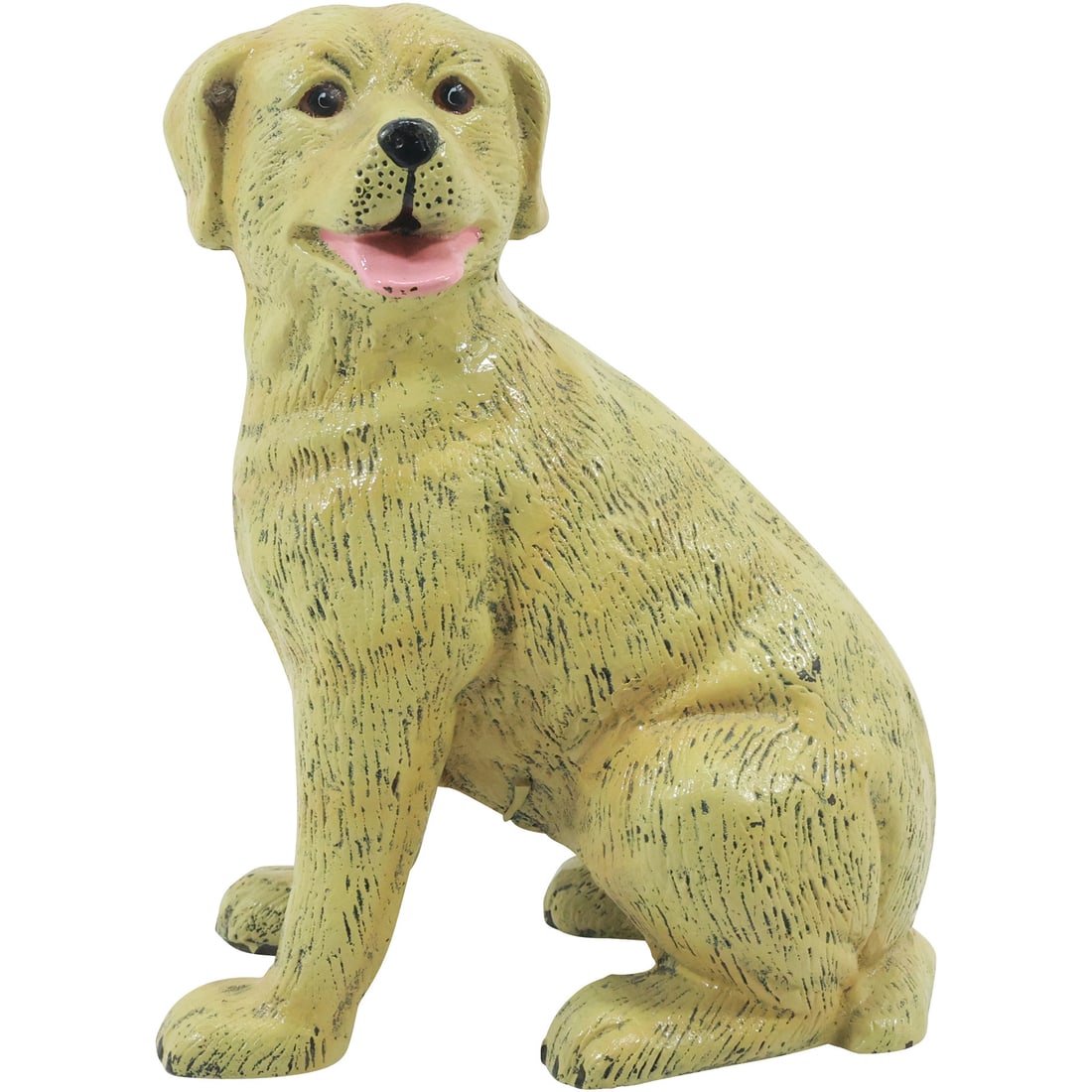 Golden Dog Figure Statue in Hard Composition 8.5 inches height x 8.5 in. length (1 of 18)