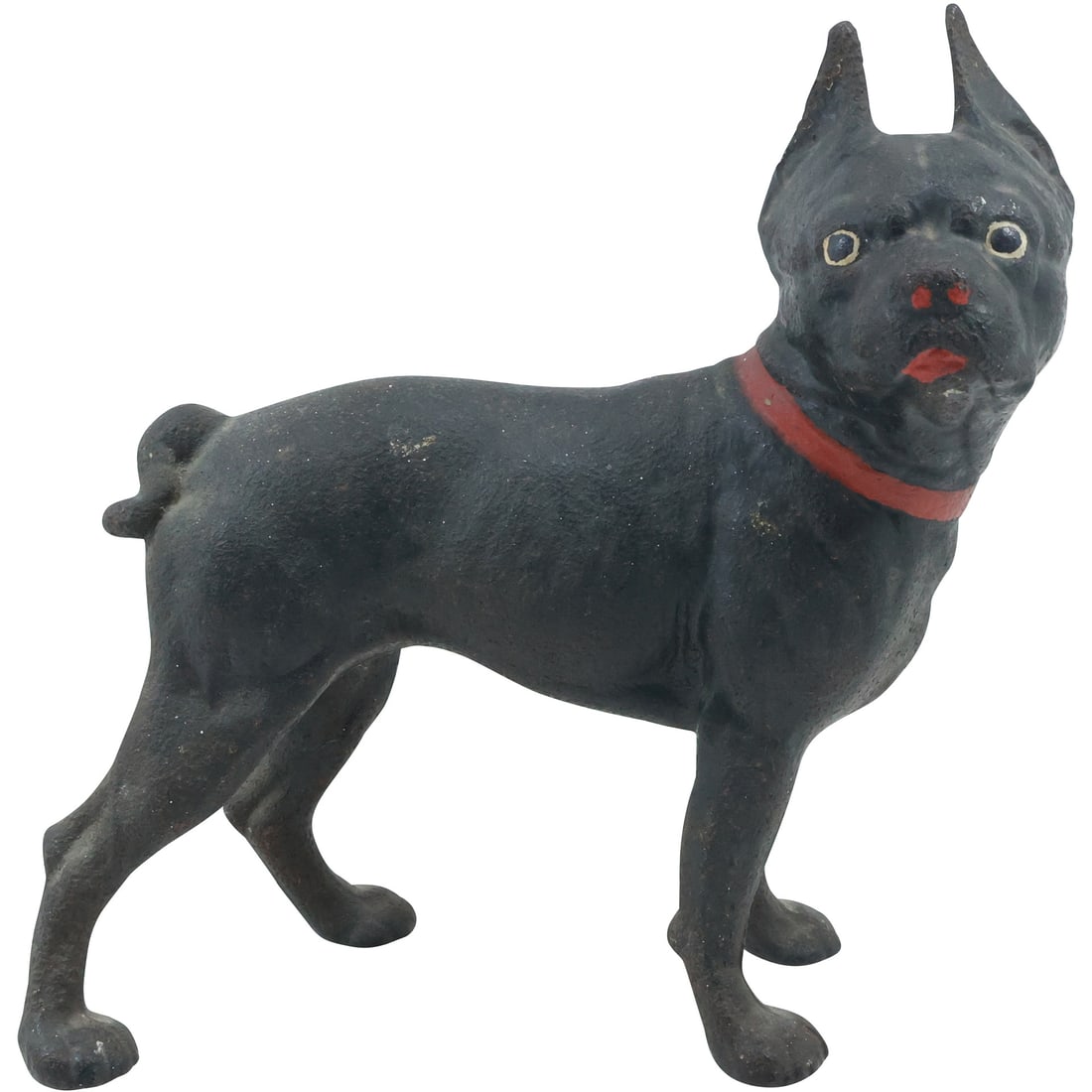 Vintage Cast Iron Hubley Boston Terrier Dog Door Stop: Vintage Cast Iron Hubley Boston Terrier Dog Door Stop size: 10.75x10