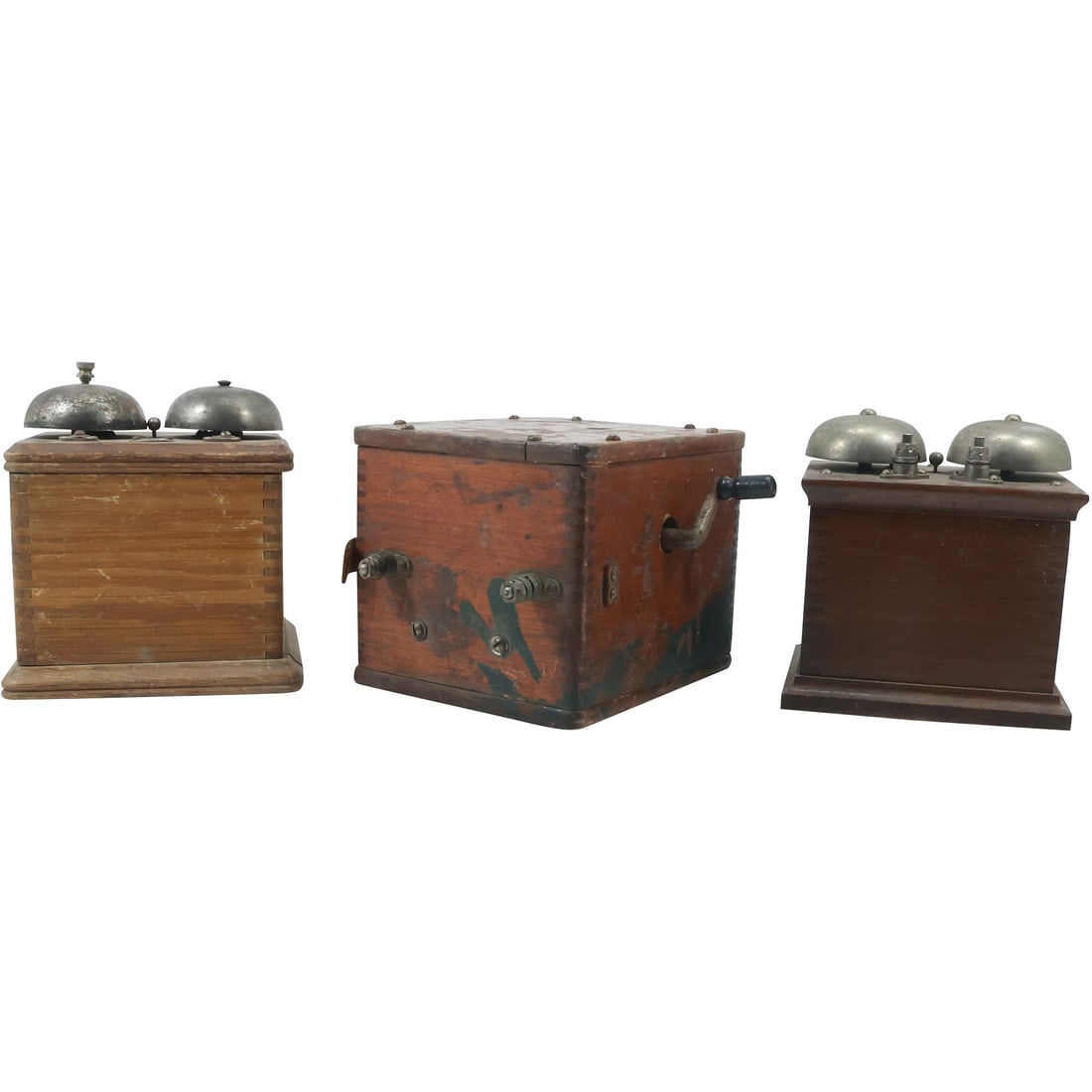 3 Assorted Vintage Oak Case WESTERN ELECTRIC Telephone Bell Boxes (1 of 20)