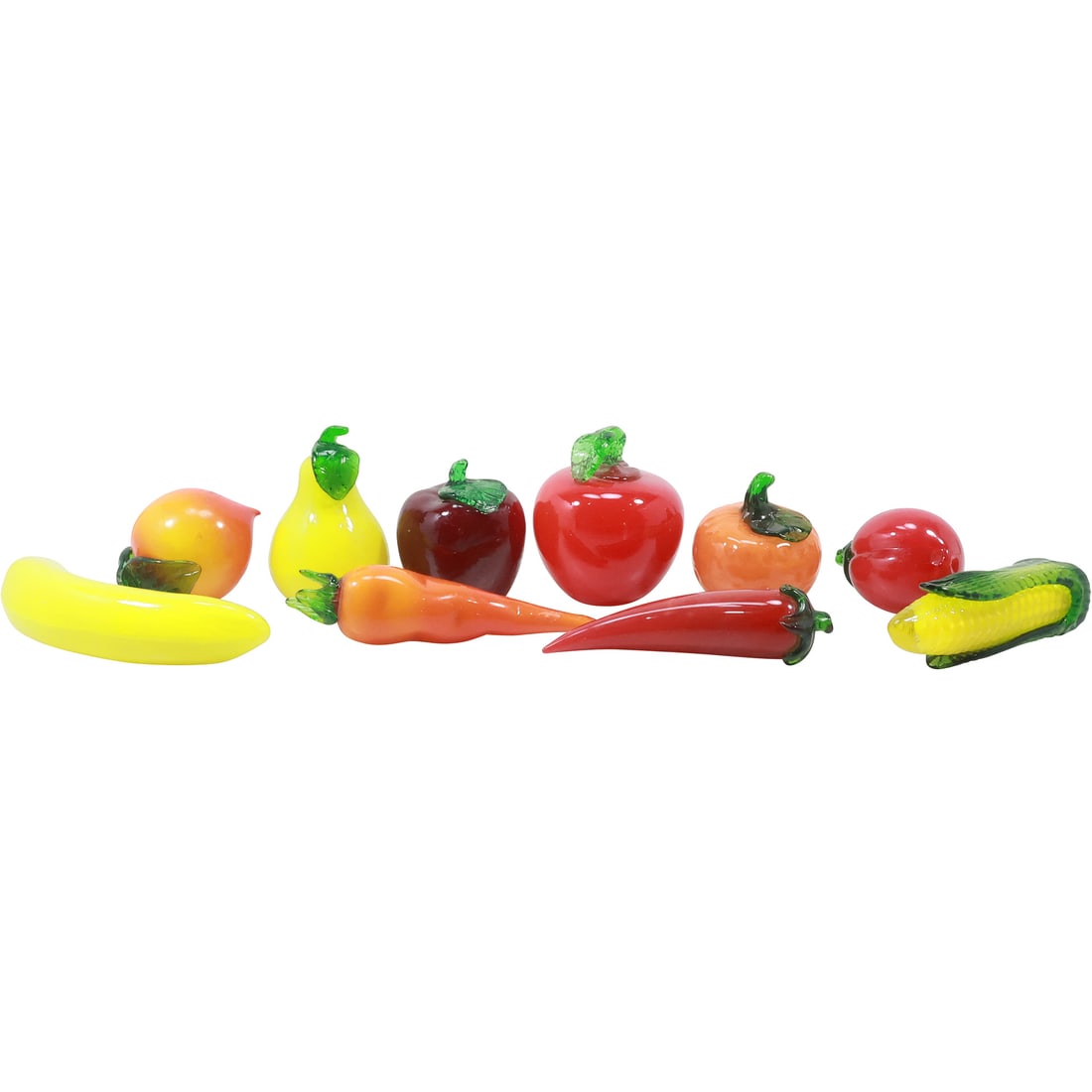 10 Assorted Art Glass "Fruits and Vegetables" Table Top Accessories (1 of 15)