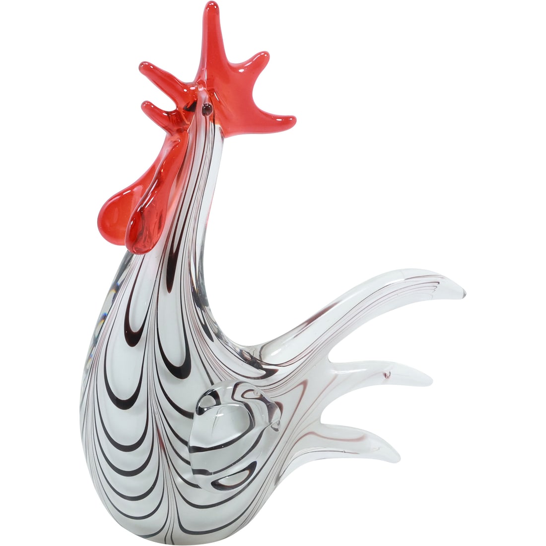 Italian Murano Style Hand Blown Heavy Glass Rooster (1 of 18)