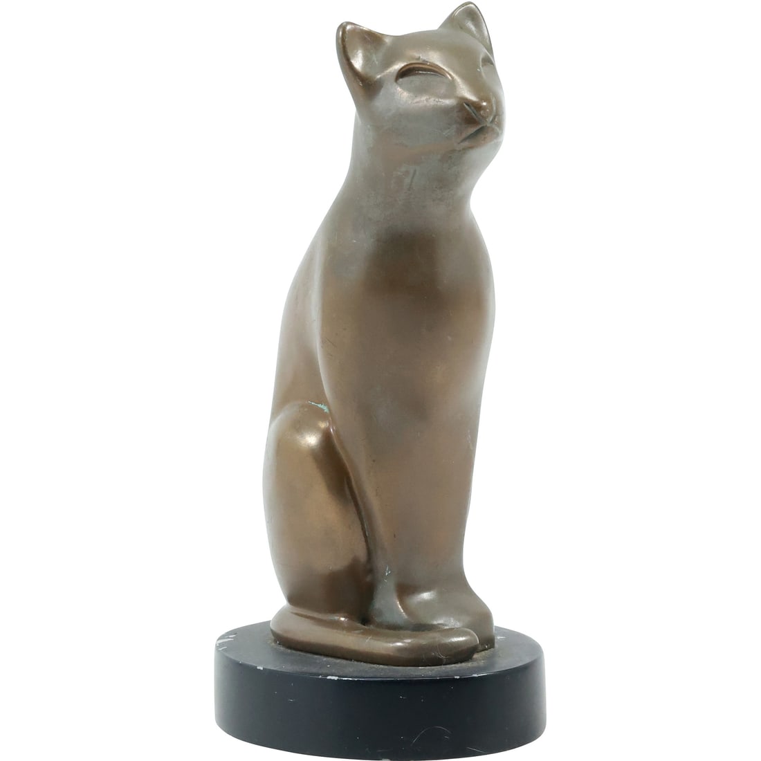 William Dewitt, Bronze Art Deco Siamese Cat Figure Sculpture, Signed, Original Patina 8.75 in. heigh (1 of 20)
