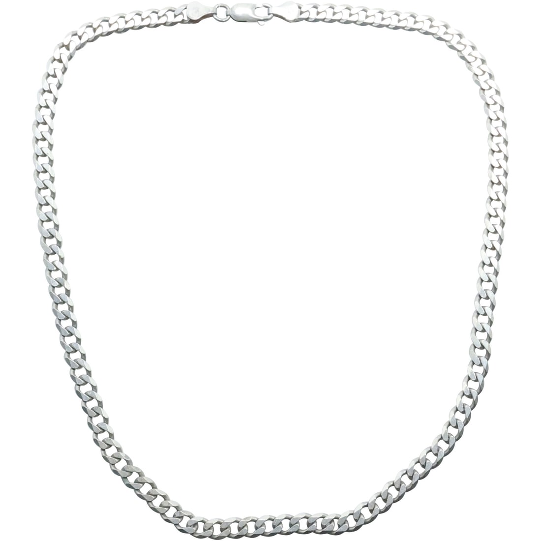 .925 Sterling Silver Cuban Link Men's Necklace weighs 24.6 grams, 18 in. x 1/4 in.: .925 Sterling Silver Cuban Link Men's Necklace weighs 24.6 grams, 18 in. x 1/4 in.