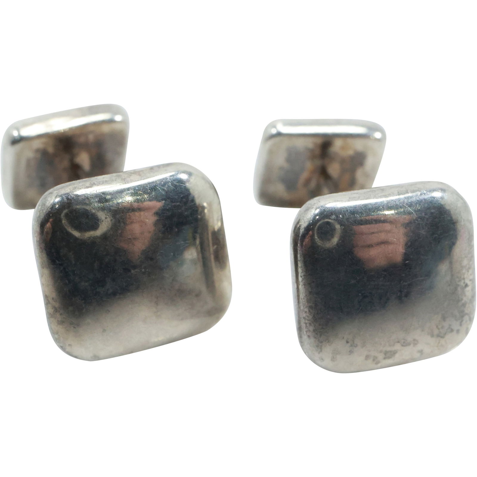 marked 1999 T & CO .925 Sterling Silver Cuff Links TIFFANY & CO , 7/8 in. x 1/2 in. (1 of 12)
