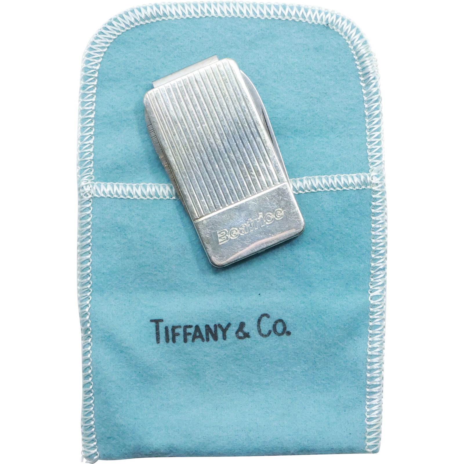 TIFFANY & CO Sterling Silver Utility Knife 2 1/4 in. x 1 1/4 in. , with fabric pouch (1 of 20)