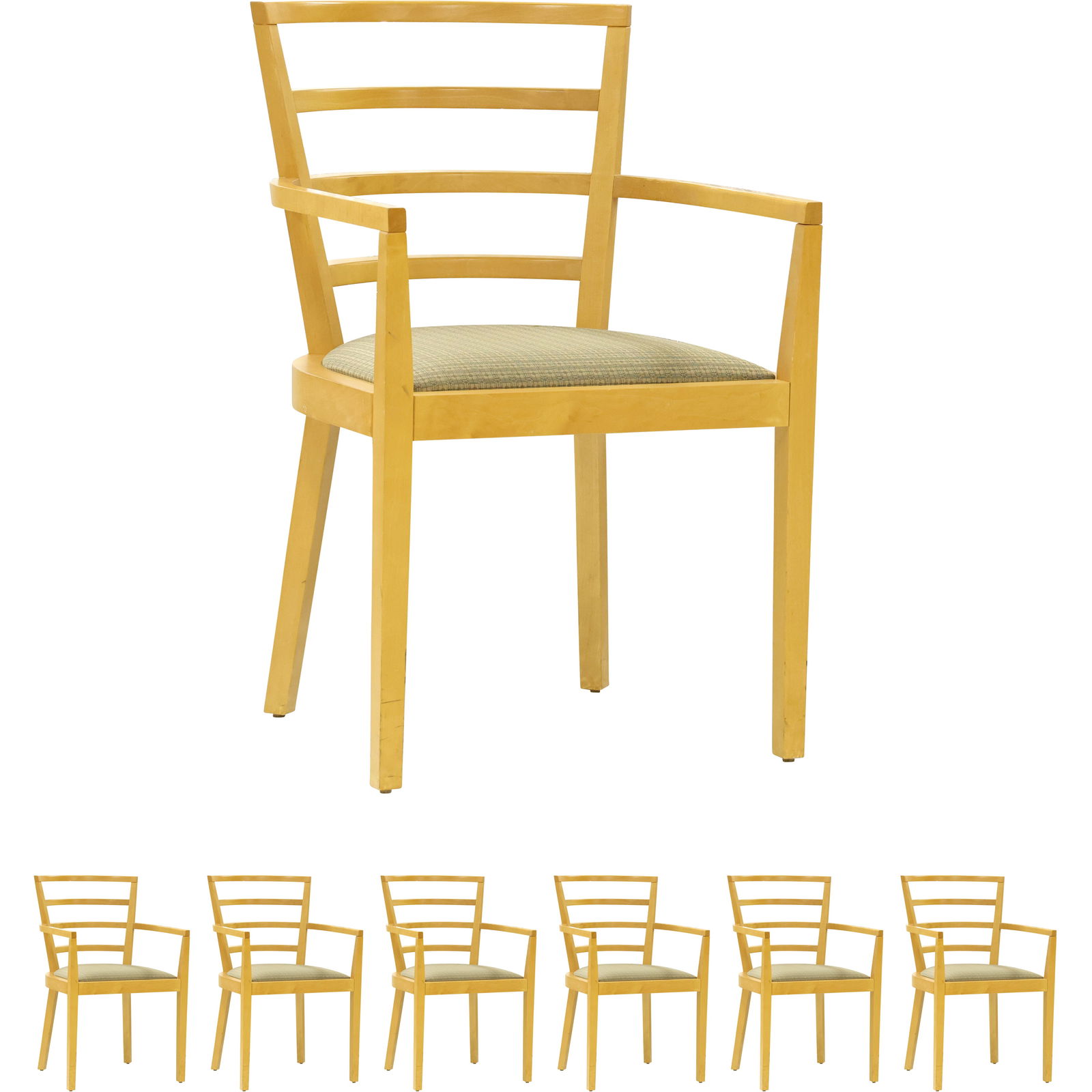 Set 6 Signed Raul De Armas [Cuban Designer] KNOLL STUDIO 1991 Arm Chairs (1 of 20)